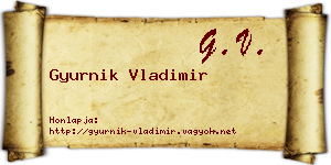 Gyurnik Vladimir névjegykártya